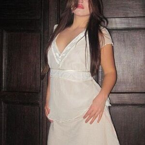 rare vintage v neck romantic fairy core cream tie back chiffon top